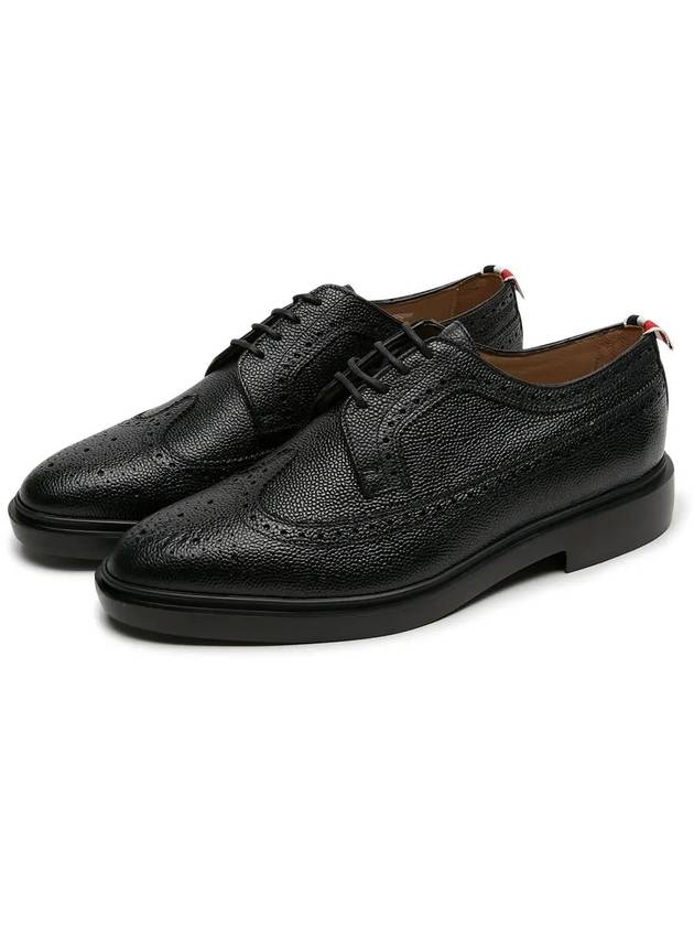 Men's Classic Long Wing Brogue Lace Up Brogue Shoes Black - THOM BROWNE - BALAAN 4