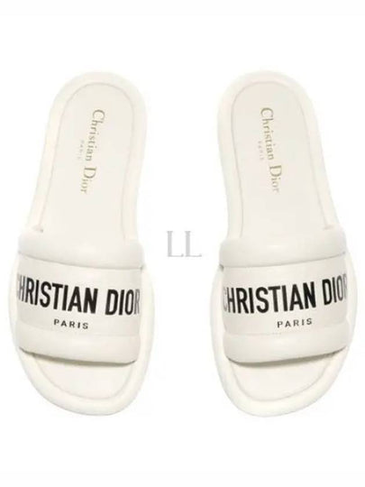 Every-D Embossed Lambskin Slippers White - DIOR - BALAAN 2