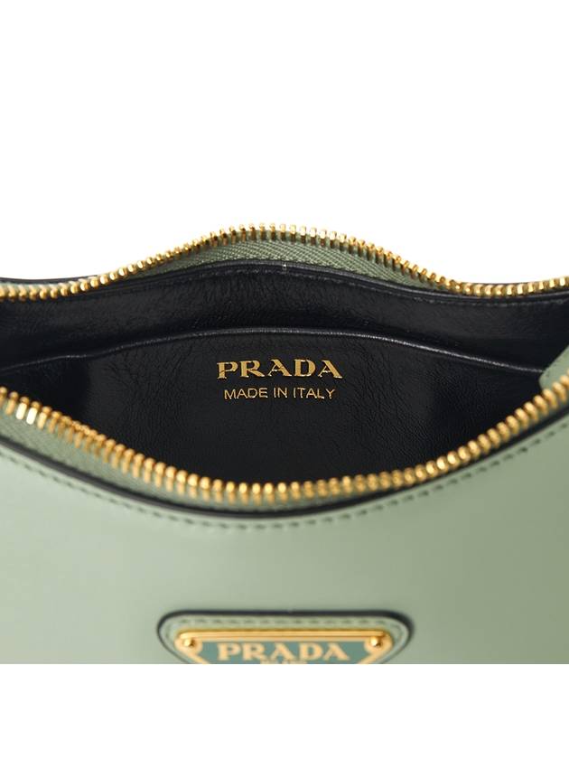 Arque Leather Shoulder Bag Aquamarine - PRADA - BALAAN 10