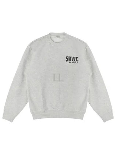 Slogan Print Cotton Sweatshirt Grey - SPORTY & RICH - BALAAN 2