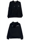 Back Embroidery Logo Cotton Hoodie Black - WOOYOUNGMI - BALAAN 5