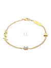 Opyum Heart Chain Bracelet Gold - SAINT LAURENT - BALAAN 2