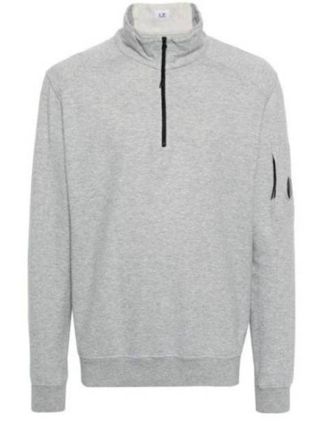 Light Fleece Half Zip-Up Sweatshirt Grey - CP COMPANY - BALAAN 2