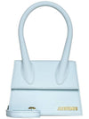 Women's Le Chiquito Moyen Signature Tote Bag Pale Blue - JACQUEMUS - BALAAN.