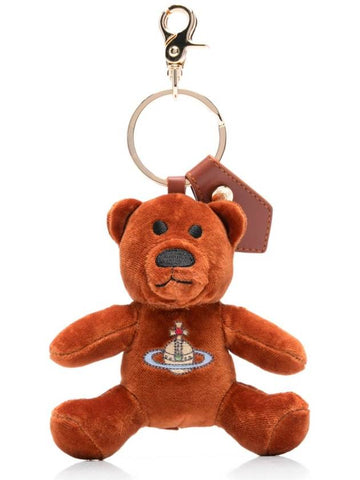 Embroidered Logo Teddy Bear Keyholder Brown - VIVIENNE WESTWOOD - BALAAN 1