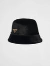 Velvet Bucket Hat Black - PRADA - BALAAN 2