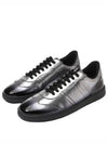 Leather Low Top Sneakers Silver - SALVATORE FERRAGAMO - BALAAN 2