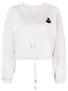 Margo Logo Crop Sweatshirt Ivory - ISABEL MARANT - BALAAN 2