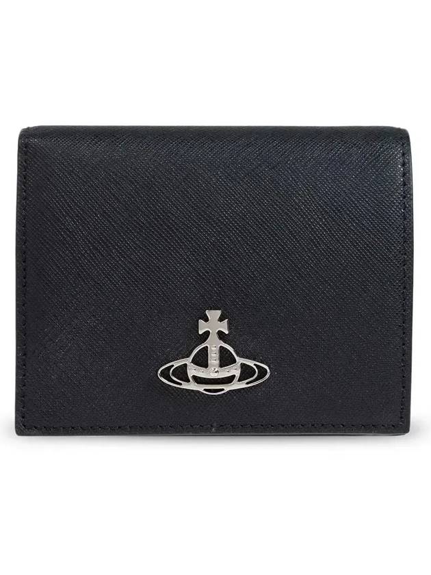 Logo Two-Fold Half Wallet Black - VIVIENNE WESTWOOD - BALAAN 2