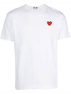 Play Red Heart Waffen Short Sleeve T-Shirt White P1 T108 2 - COMME DES GARCONS - BALAAN 3