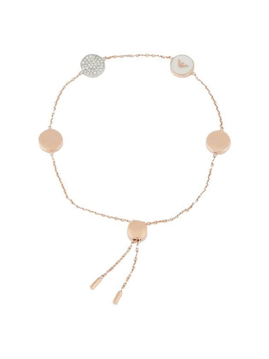 Women's Logo Crystal Bracelet Rose Gold - EMPORIO ARMANI - BALAAN 1