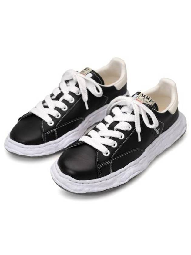 Charles OG Sole Leather Low-Top Sneakers White Black - MAISON MIHARA YASUHIRO - BALAAN 3