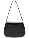 Cleo Brushed Flap Shoulder Bag Black - PRADA - BALAAN 4