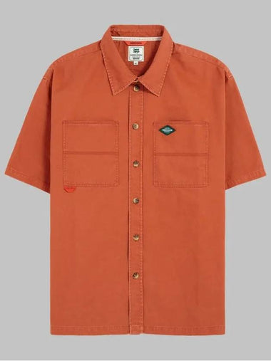 Big pocket short sleeve workshirt GEE245 104 dark orange - GEECOON - BALAAN 1