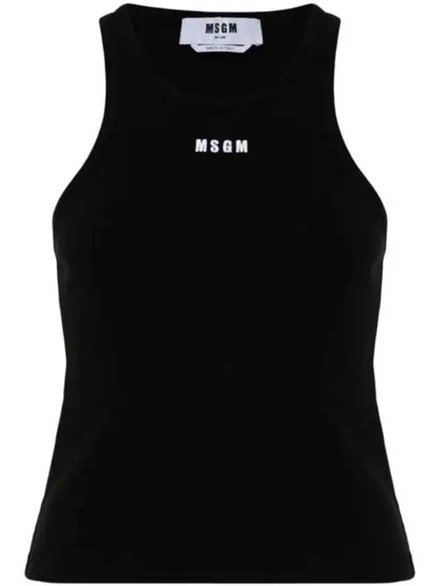 Embroidered Logo Sleeveless Black - MSGM - BALAAN 2