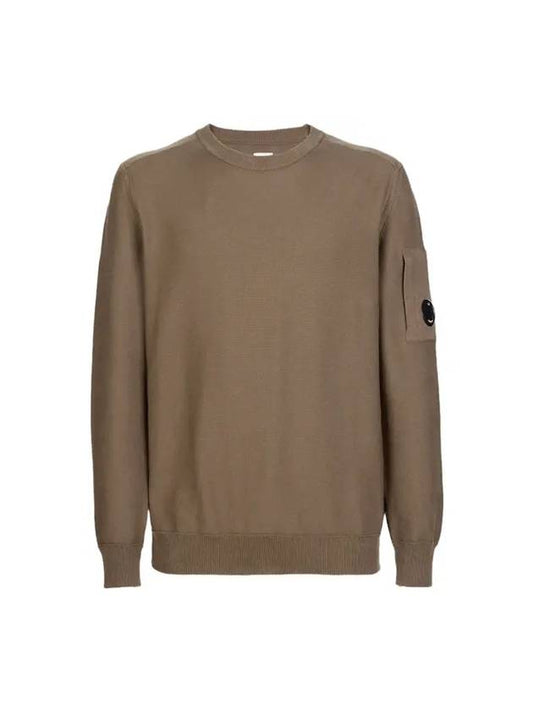 Sea Island Crew Neck Knit Top Brown - CP COMPANY - BALAAN 1