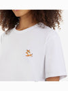 Chillax Fox Patch Classic Short Sleeve T-Shirt White - MAISON KITSUNE - BALAAN 4