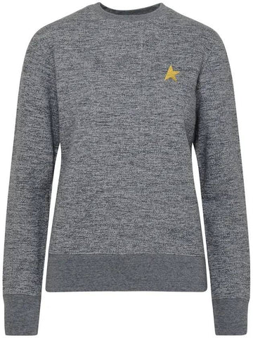 Women's Gold Star Athena Sweatshirt Melange Grey - GOLDEN GOOSE - BALAAN 1