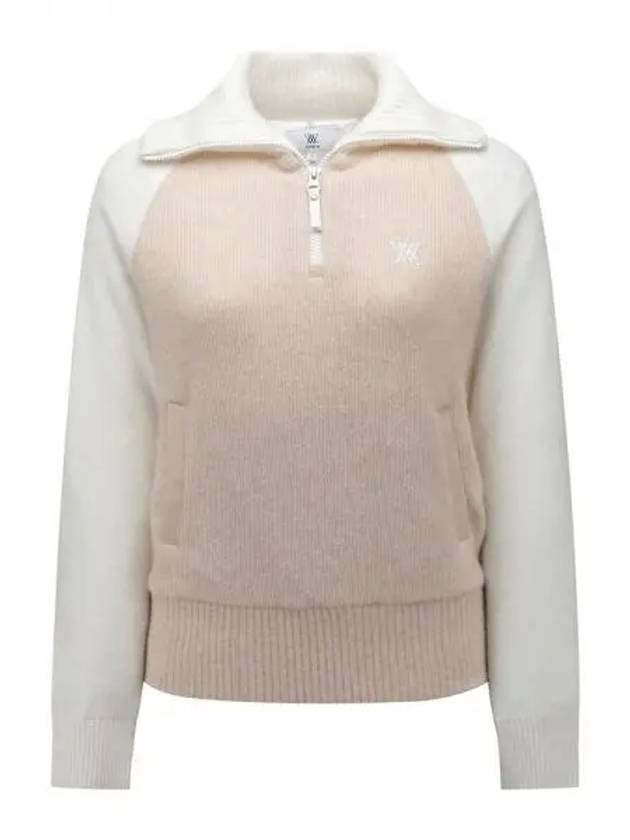 Anew Women s Windbreaker Block Half Zip Up Knit Sweater Le Domestic Product GQCY23102429569 - ANEWGOLF - BALAAN 1