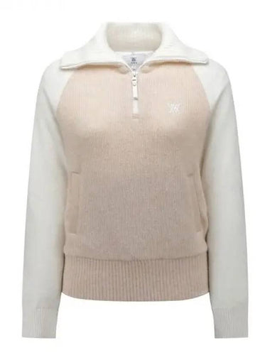 Anew Women s Windbreaker Block Half Zip Up Knit Sweater Le Domestic Product GQCY23102429569 - ANEWGOLF - BALAAN 1