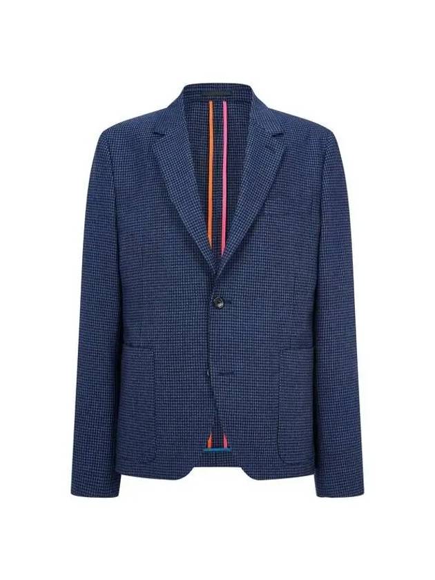 PS check pattern wool blend jacket navy 271253 - PAUL SMITH - BALAAN 1