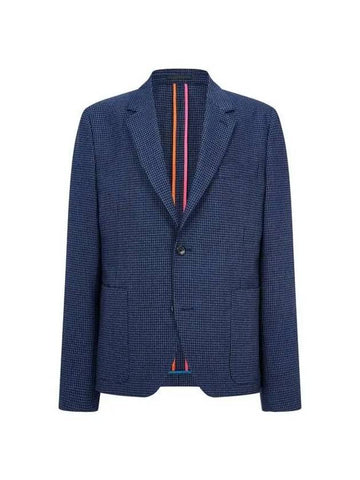 PS check pattern wool blend jacket navy 271253 - PAUL SMITH - BALAAN 1