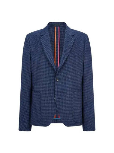 PS check pattern wool blend jacket navy 271253 - PAUL SMITH - BALAAN 1