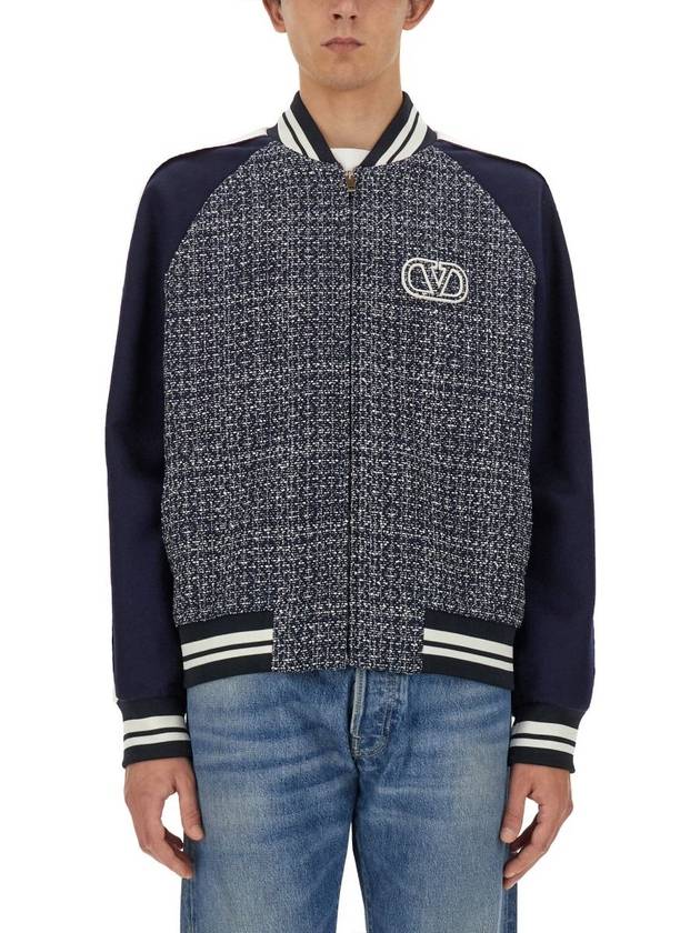 Valentino Garavani Bomber Jacket With "Vlogo Signature" Patch - VALENTINO - BALAAN 1