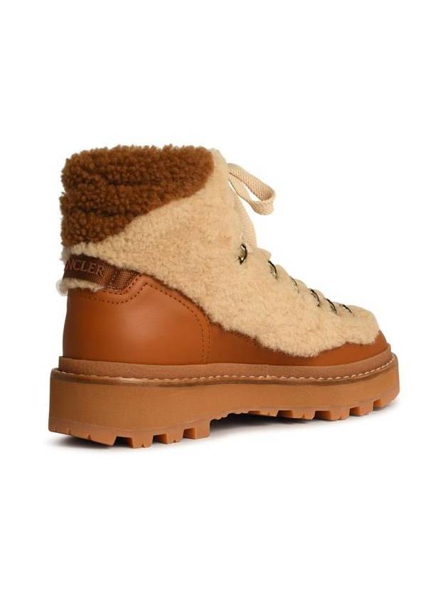 Moncler 'Peka' Beige Leather Boots - MONCLER - BALAAN 3