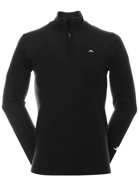 Kian Half Zip-Up Knit Top Black - J.LINDEBERG - BALAAN 2