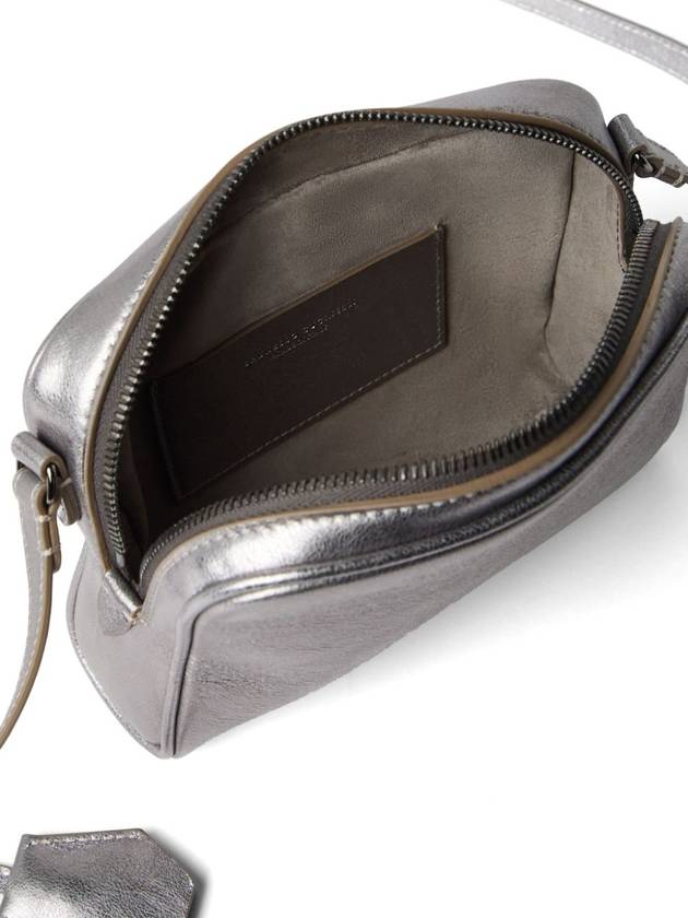 Boston Lame Calfskin Cross Bag Silver - BRUNELLO CUCINELLI - BALAAN 6