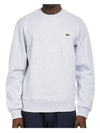 Logo Patch Crewneck Sweatshirt Grey - LACOSTE - BALAAN 2