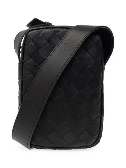 Intrecciato Rectangle Mini Cross Bag Black - BOTTEGA VENETA - BALAAN 2