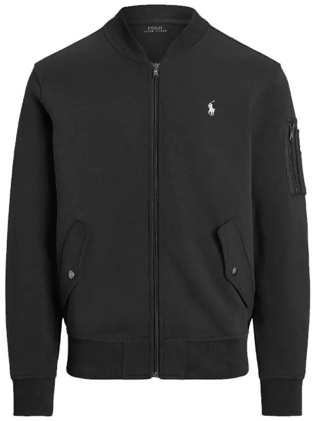 Men's Double Knit Bomber Jacket Black - POLO RALPH LAUREN - BALAAN 2