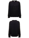 Logo Crew Neck Sweatshirt Black - MONCLER - BALAAN 5