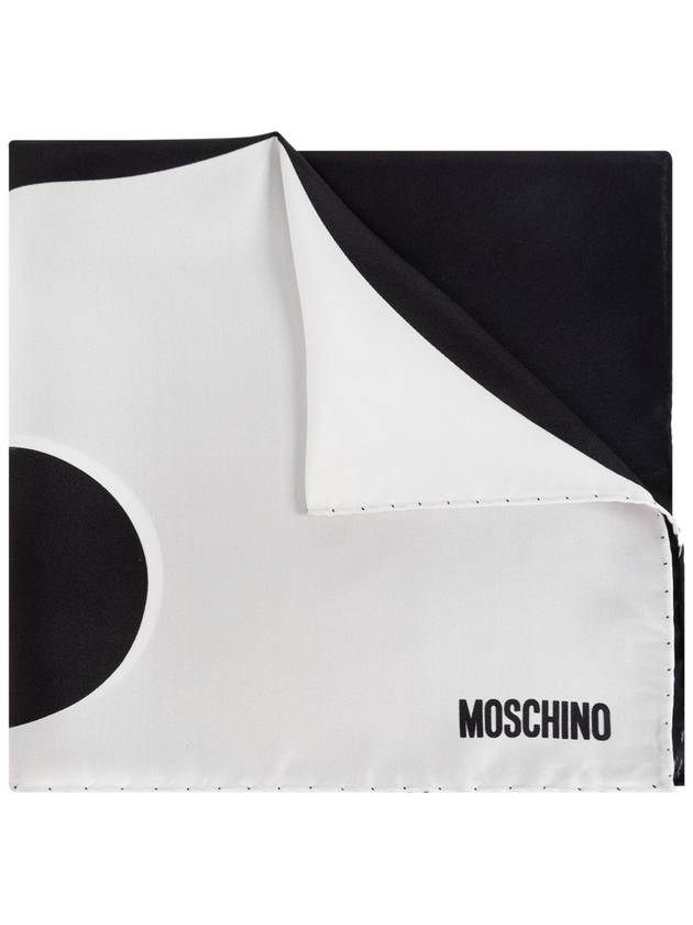 Moschino Silk Scarf, Men's, White - MOSCHINO - BALAAN 1