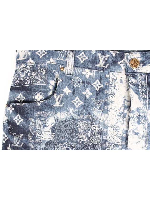 Monogram Bandana Denim Shorts 34 - LOUIS VUITTON - BALAAN 3