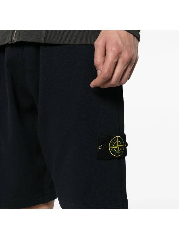 Compass Badge Cotton Track Shorts Navy - STONE ISLAND - BALAAN 6