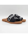 Woody Logo Flat Mule Slippers Black - CHLOE - BALAAN 3