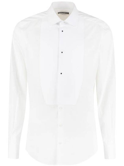 Men's Poplin Cotton Long Sleeve Shirt White - DOLCE&GABBANA - BALAAN 2