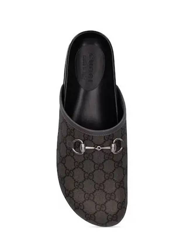 RIVER River Horsebit Detail GG Canvas Upper Mule Slippers - GUCCI - BALAAN 4