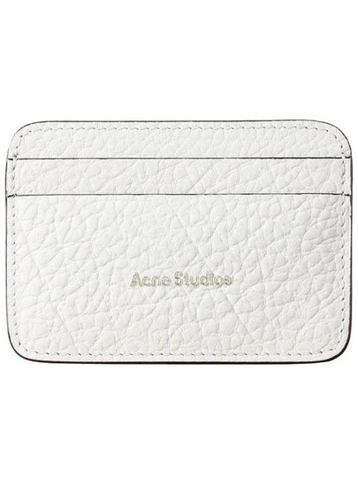 Embossed Logo Leather Card Wallet White - ACNE STUDIOS - BALAAN 2