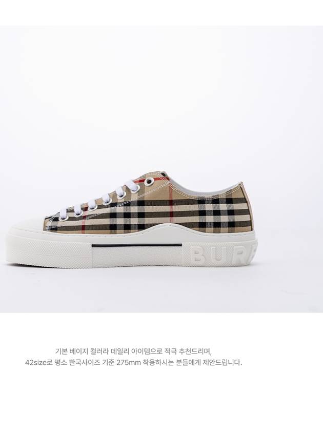 Vintage Check Cotton Sneakers Archive Beige - BURBERRY - BALAAN 5