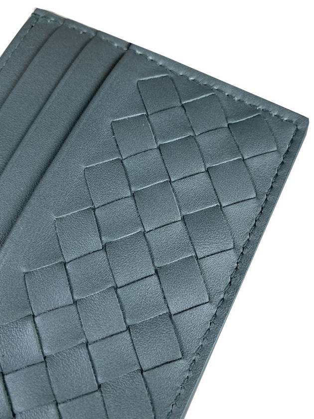 BV Intrecciato Card Holder Slate - BOTTEGA VENETA - BALAAN 4