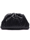 Intrecciato Nappa Leather Dumpling Clutch Bag Black - BOTTEGA VENETA - BALAAN 3