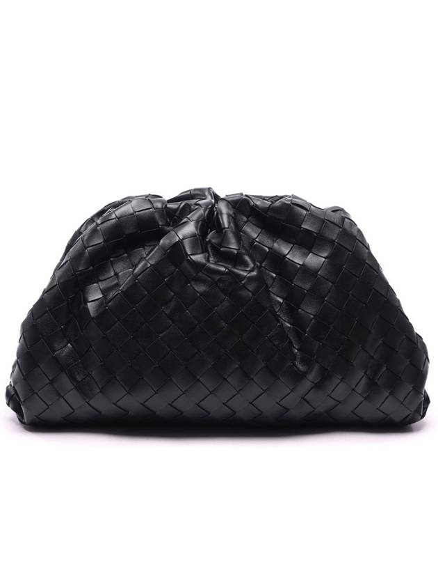 Intrecciato Nappa Leather Dumpling Clutch Bag Black - BOTTEGA VENETA - BALAAN 2