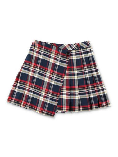 Girls Junior Check Wrap Skirt MX0079MX028 MX854 BPG - MAX & CO. - BALAAN 1