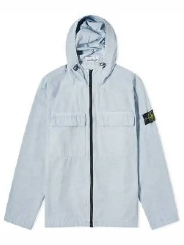 Wappen Old Effect Hooded Jacket Light Blue - STONE ISLAND - BALAAN 2