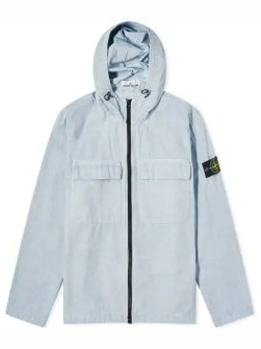 Wappen Old Effect Hooded Jacket Light Blue - STONE ISLAND - BALAAN 2