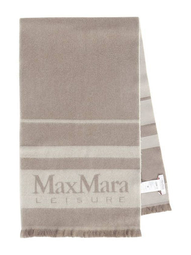 Colibri Logo Intarsia Wool Muffler Grey - MAX MARA - BALAAN 1